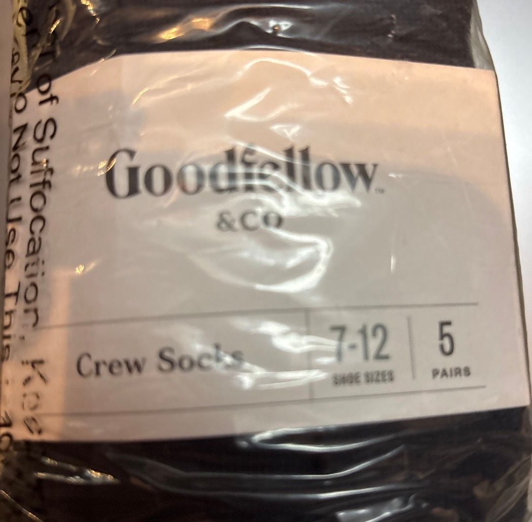 Goodfellow & Co Men's Crew Socks 5-Pair Pack, Shoe Size 7-12 2