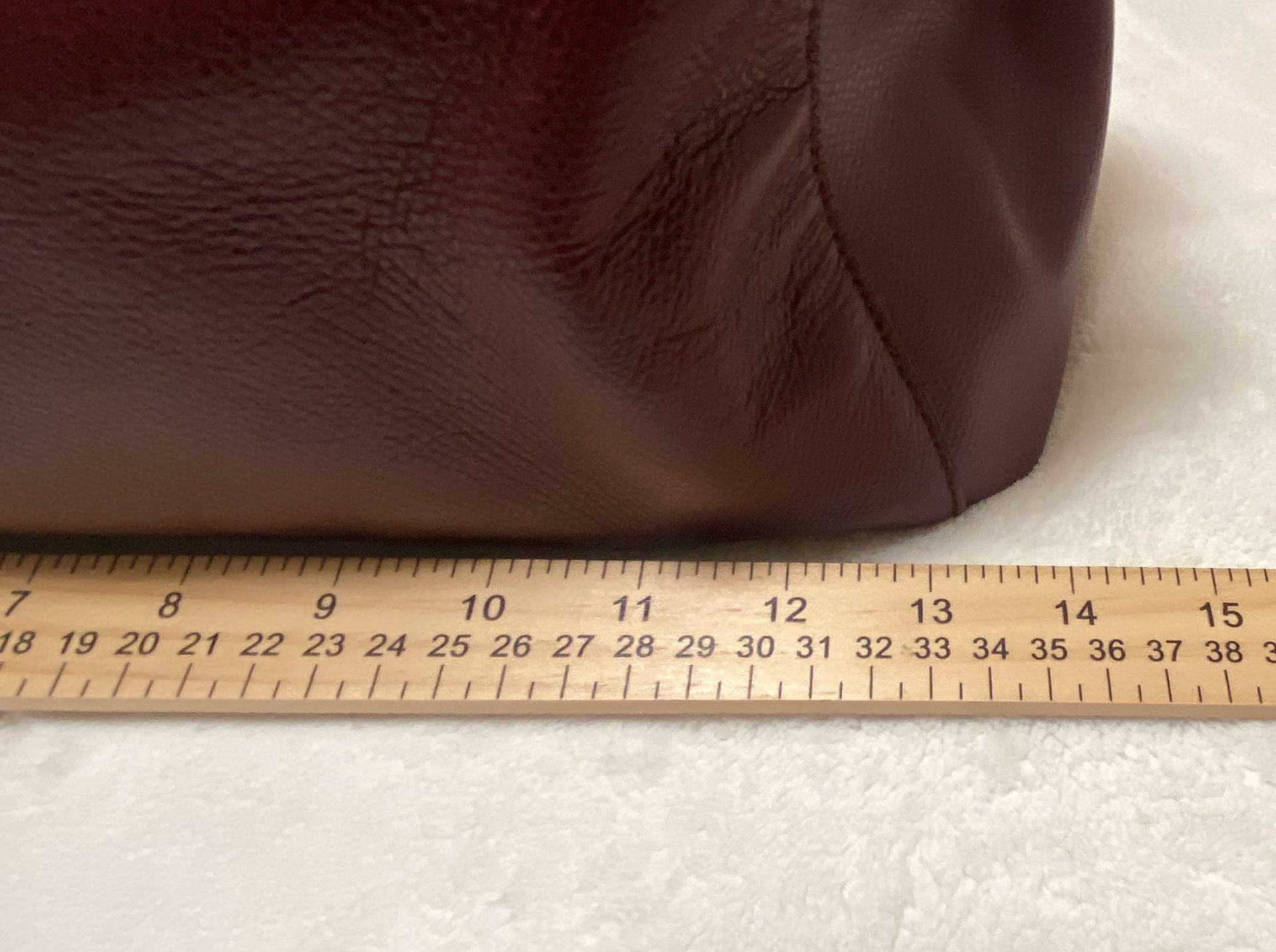 Coach Christie Carryall Burgundy Pebbled Leather Satchel Bag 19