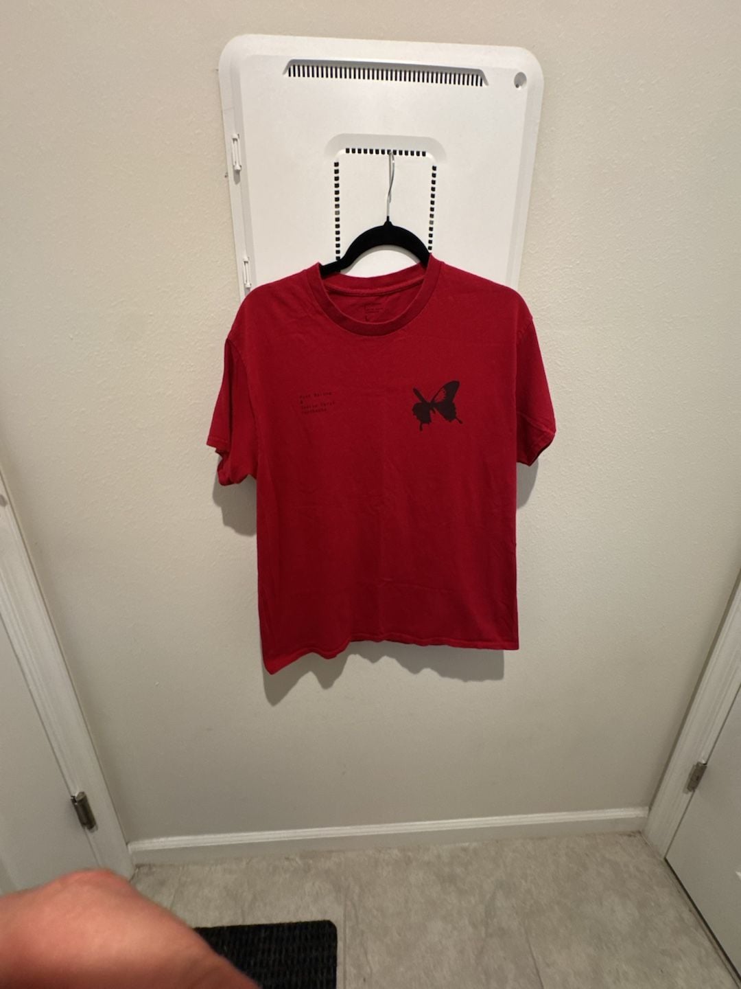 Post Malone Twelve Carat Toothache Red T-Shirt with Butterfly Logo 2