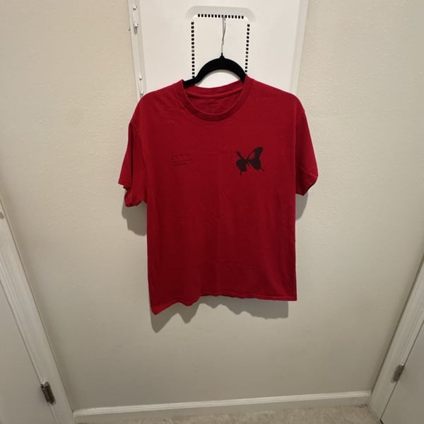 Post Malone Twelve Carat Toothache Red T-Shirt with Butterfly Logo