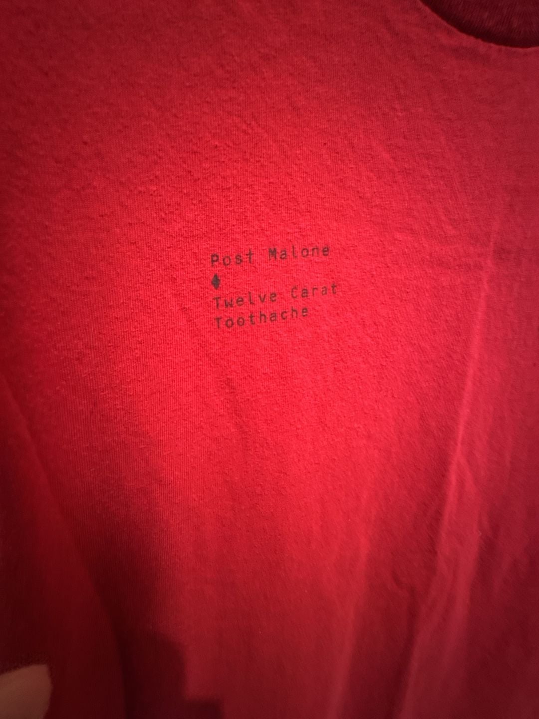 Post Malone Twelve Carat Toothache Red T-Shirt with Butterfly Logo 3