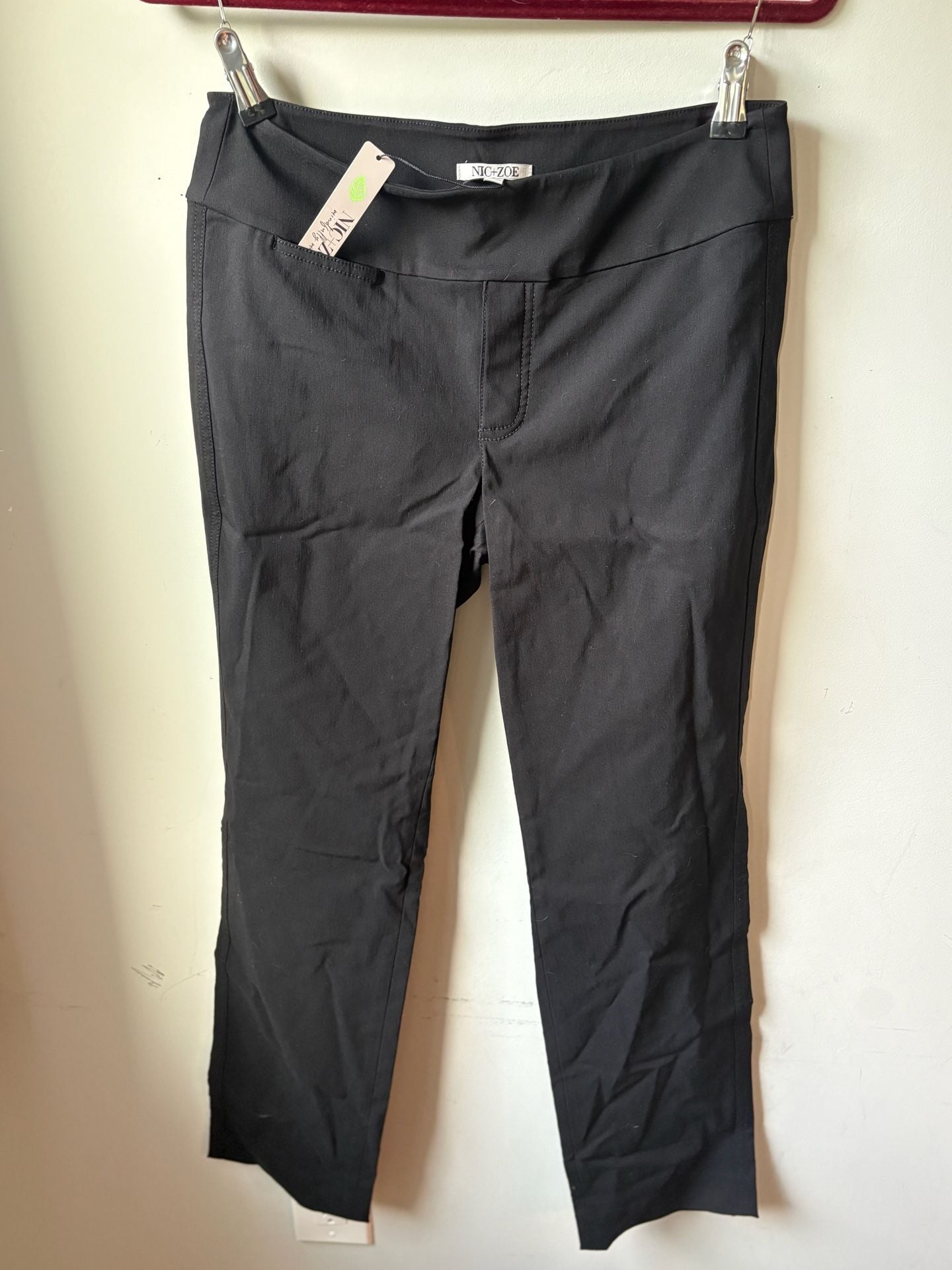 NIC+ZOE Women's Black Onyx Millennium Pull-On Ankle Pants, Size 6 2