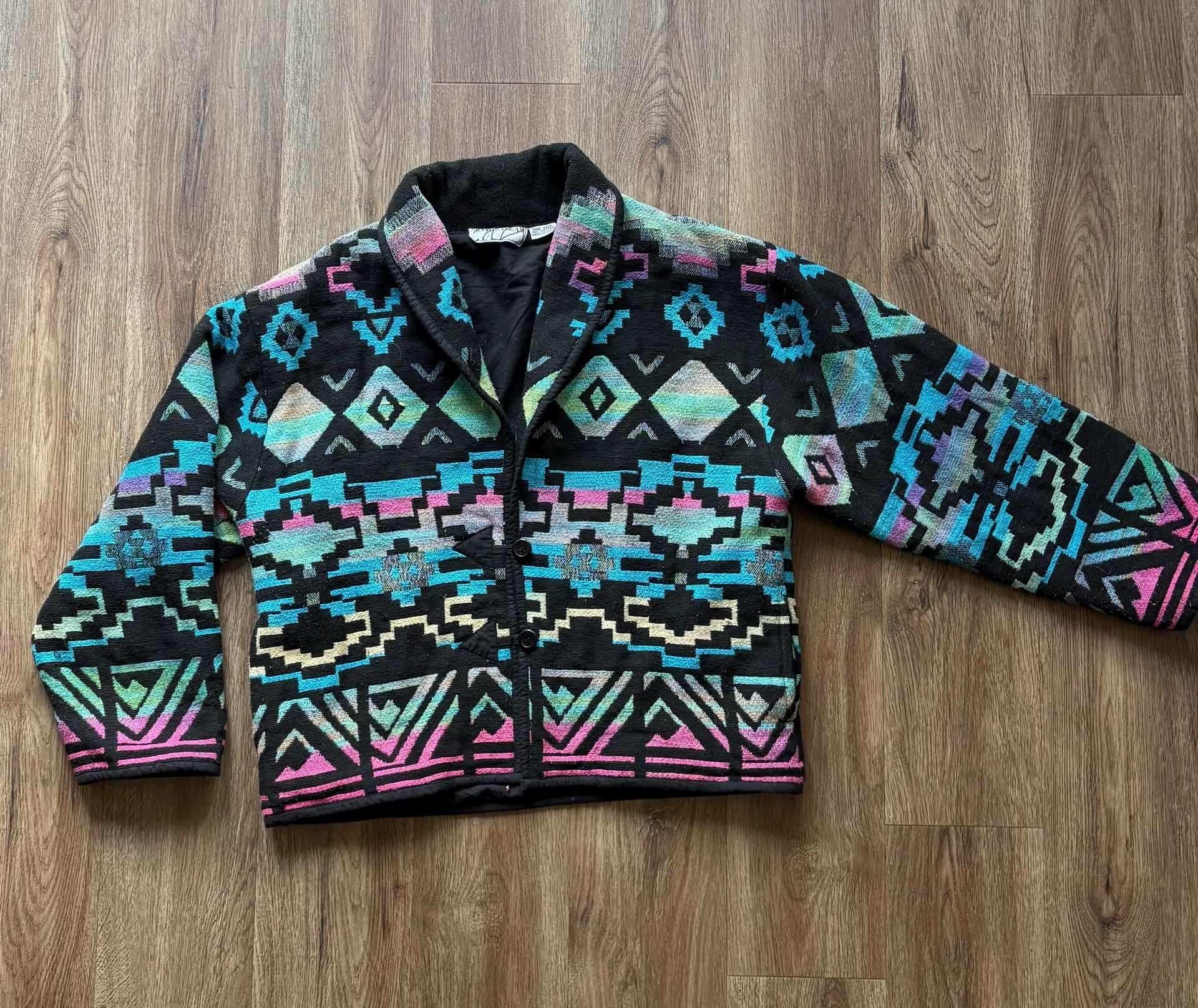 Silver Stream Vintage Southwestern Aztec Patterned Woven Cotton Jacket 3
