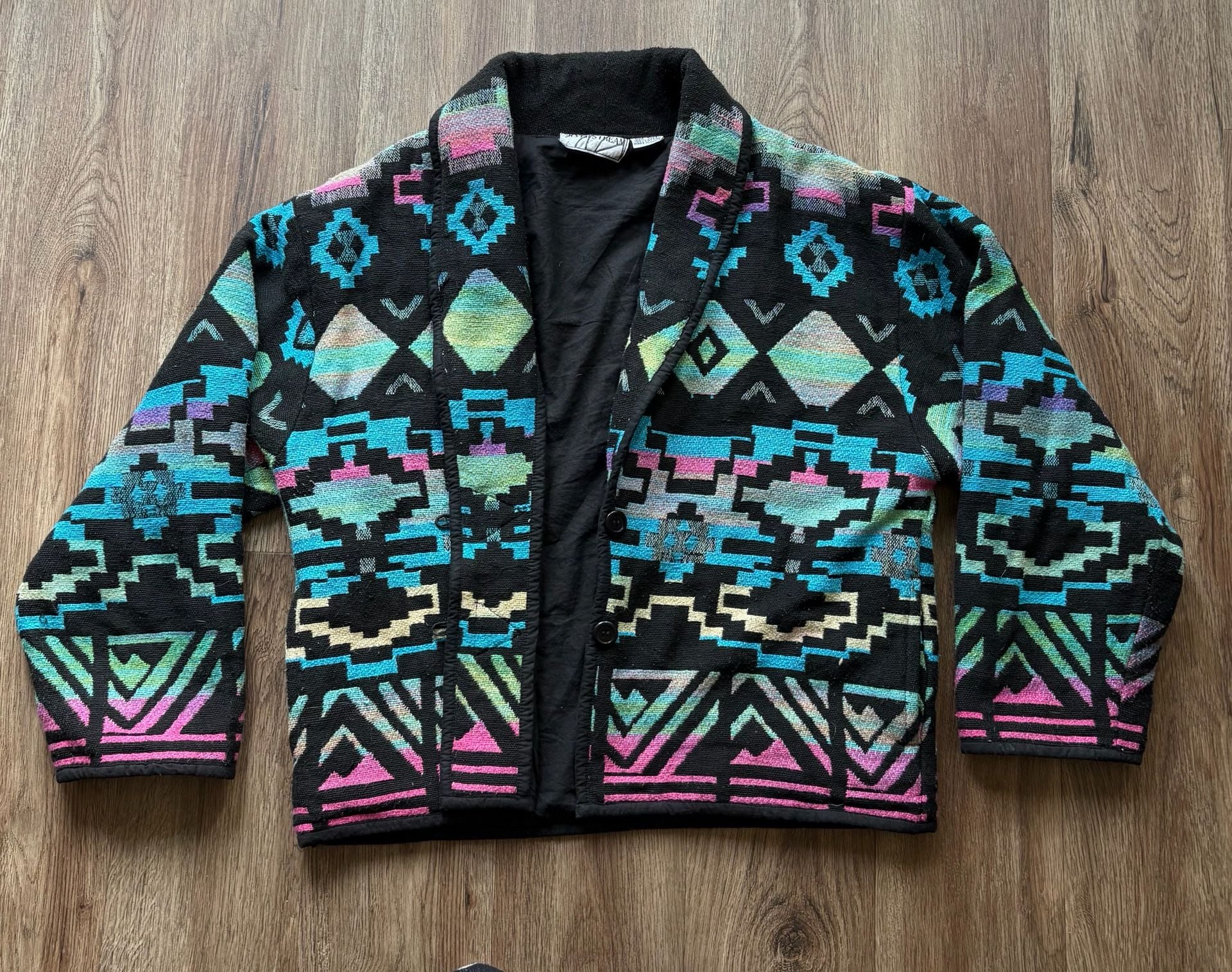 Silver Stream Vintage Southwestern Aztec Patterned Woven Cotton Jacket 5