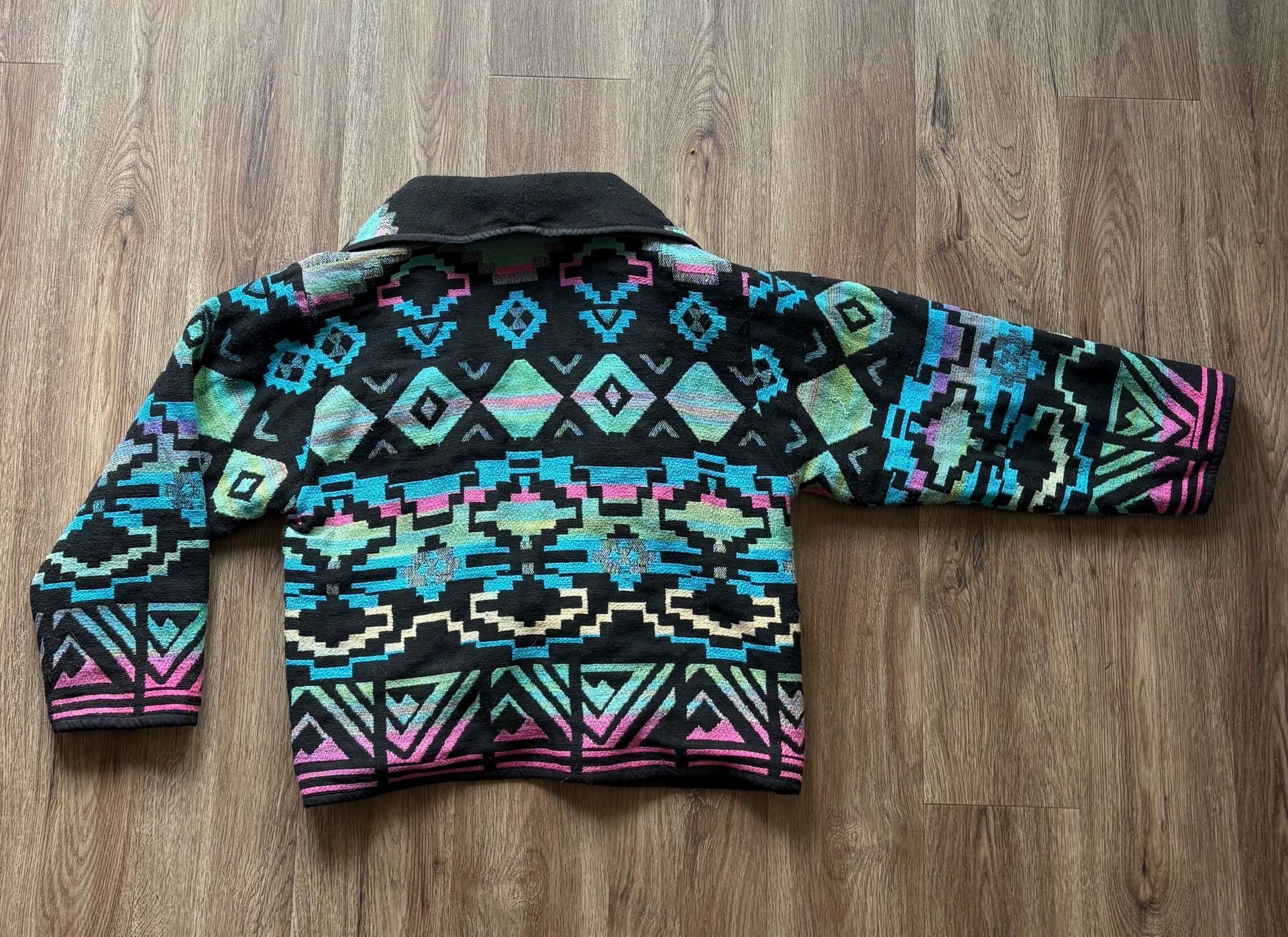 Silver Stream Vintage Southwestern Aztec Patterned Woven Cotton Jacket 6