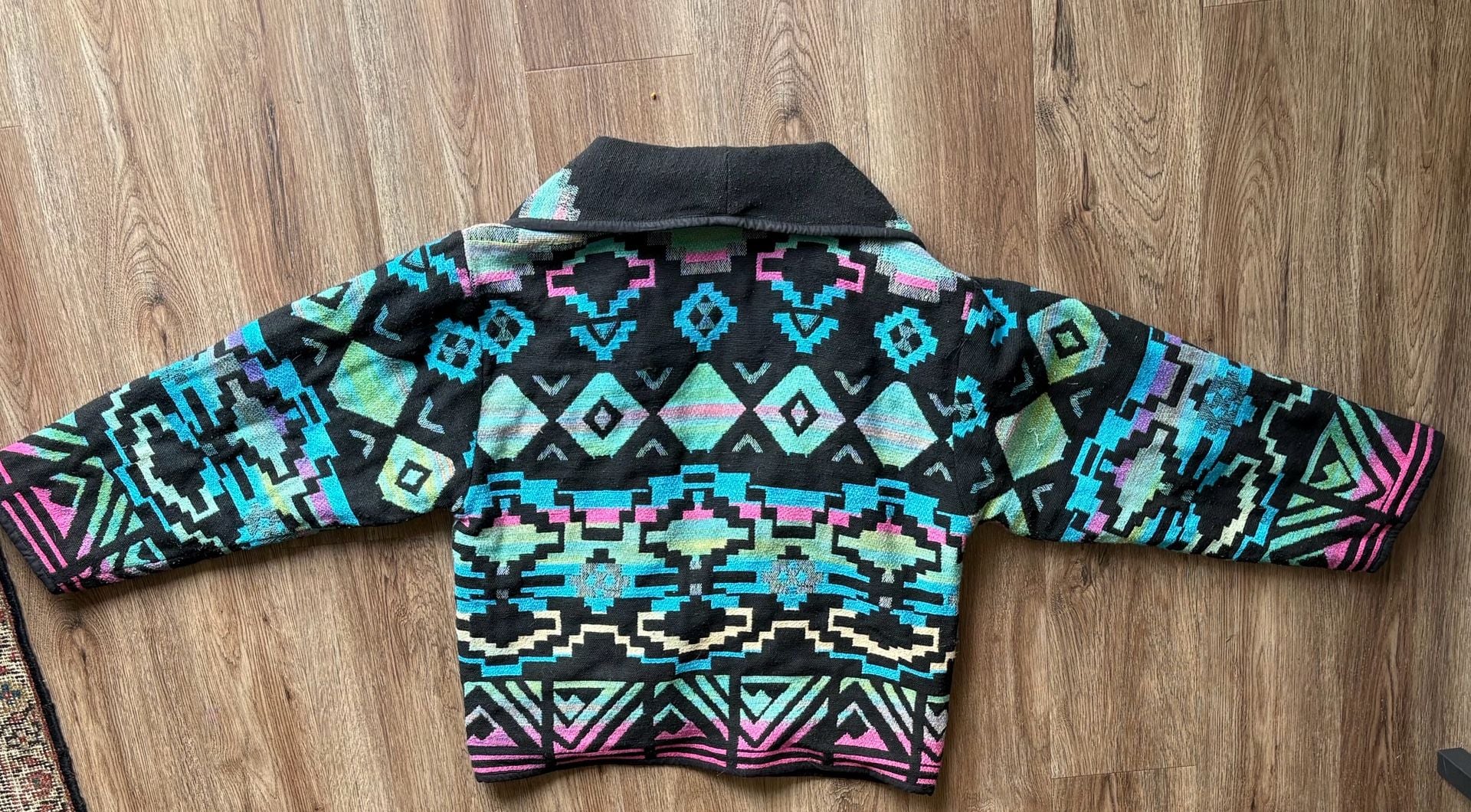 Silver Stream Vintage Southwestern Aztec Patterned Woven Cotton Jacket 8
