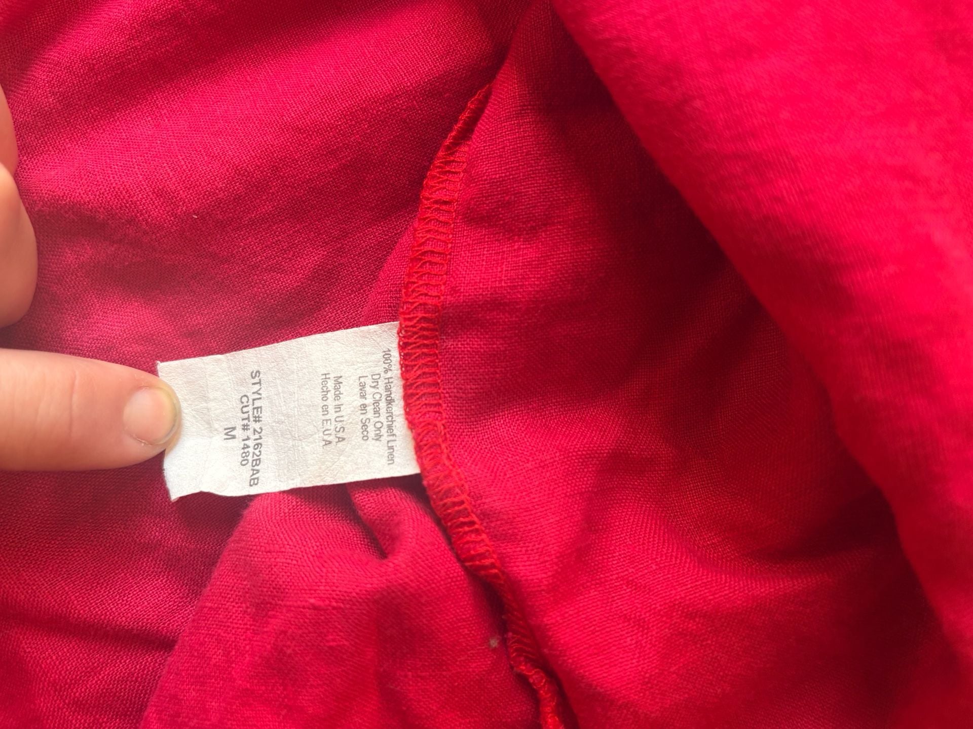 Frenz 100% Handkerchief Linen Smocked Tube Mini Dress, Fuchsia, Size M 6