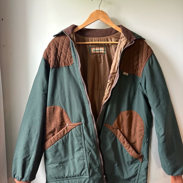 Vintage Remington Outdoor Clothing Quilted Hunting Field Jacket