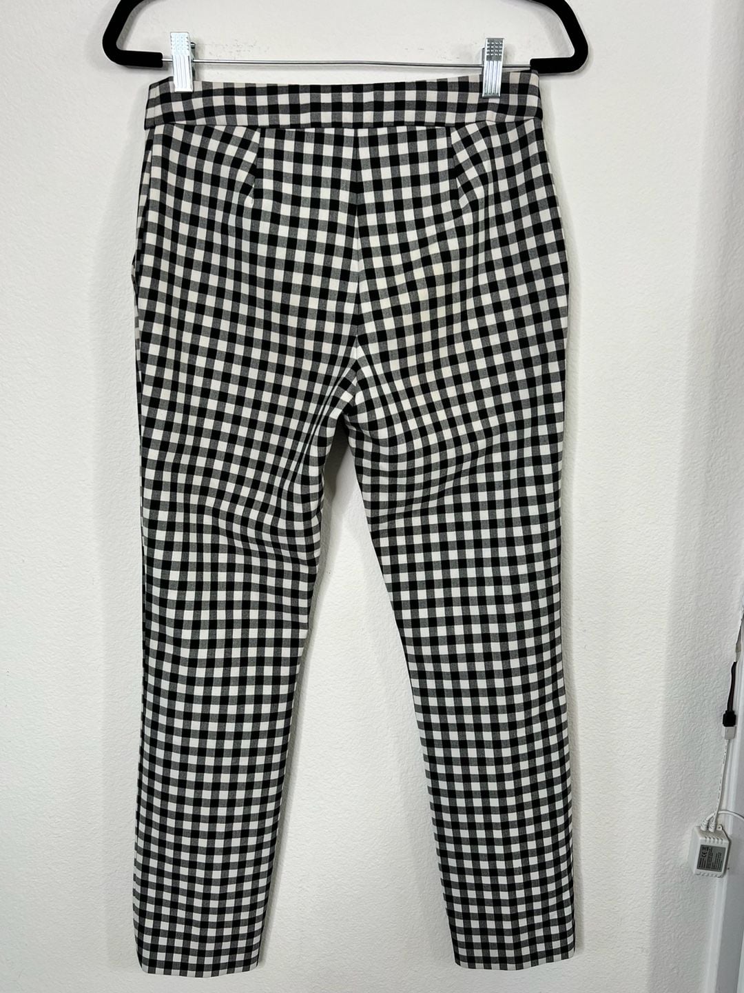 Diane von Furstenberg Black and White Gingham Ankle Pants 5