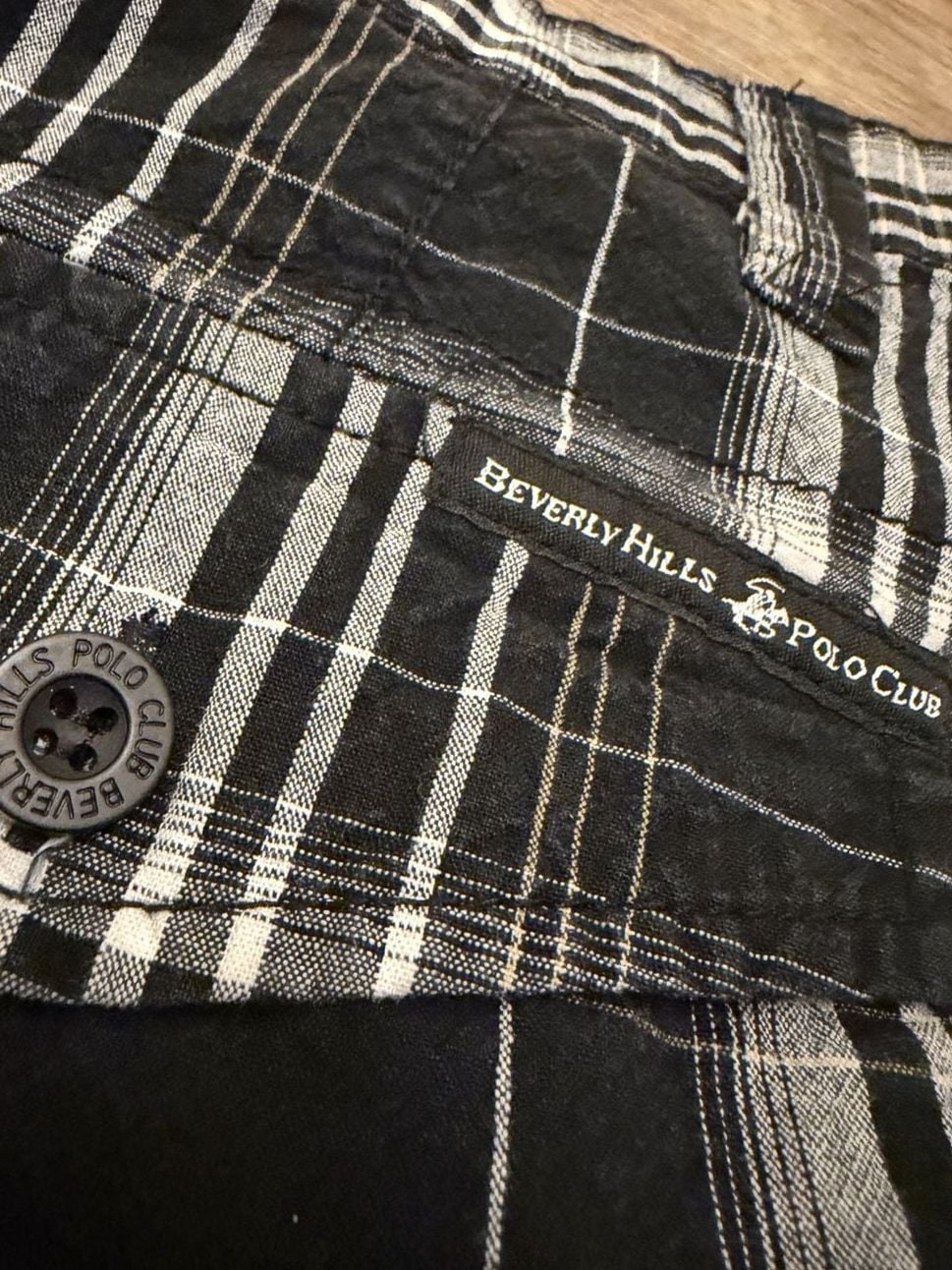 Polo Club Men's Plaid Cargo Shorts Size 34 8