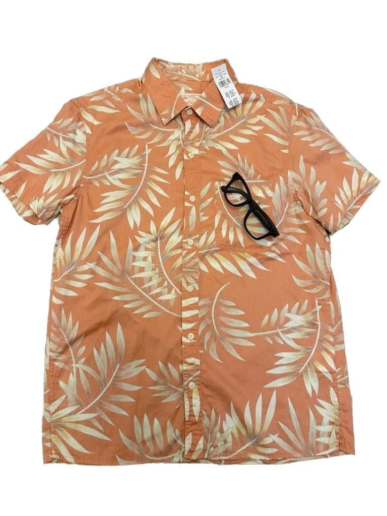 American Eagle Tropical Button-Down Resort Shirt 6