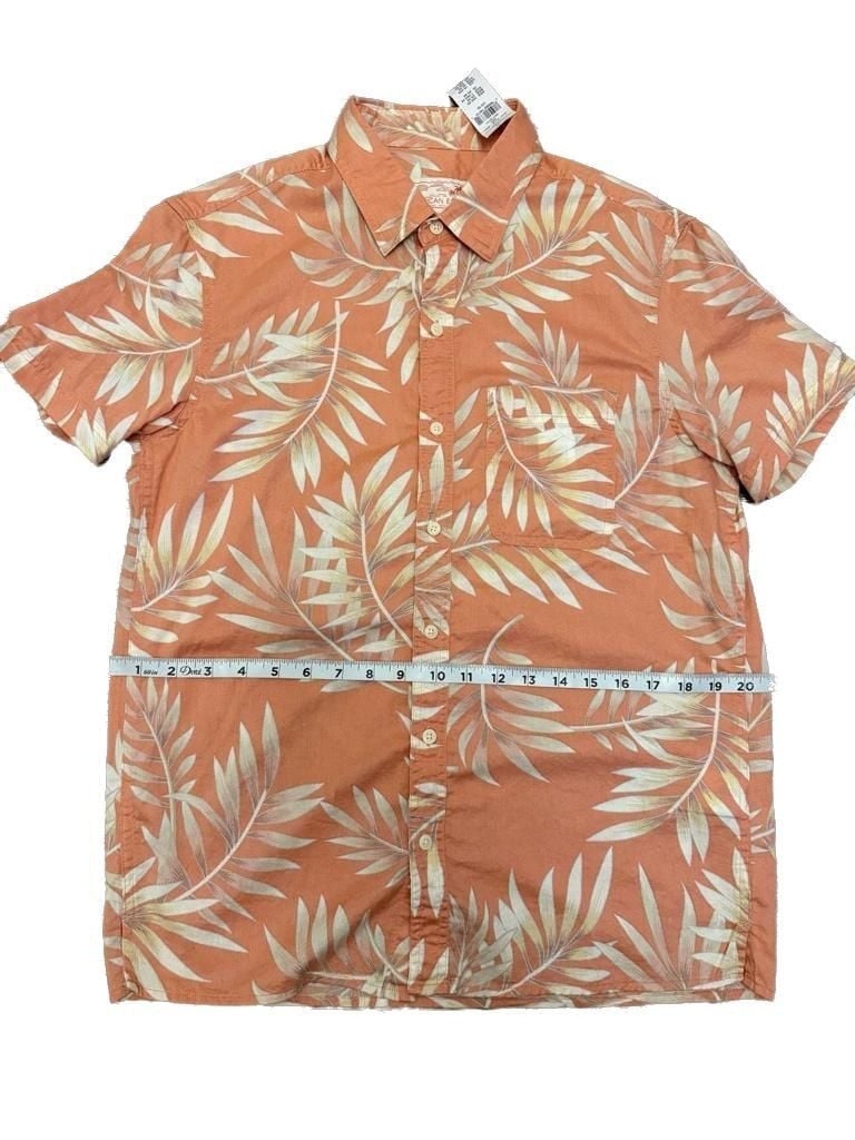 American Eagle Tropical Button-Down Resort Shirt 9