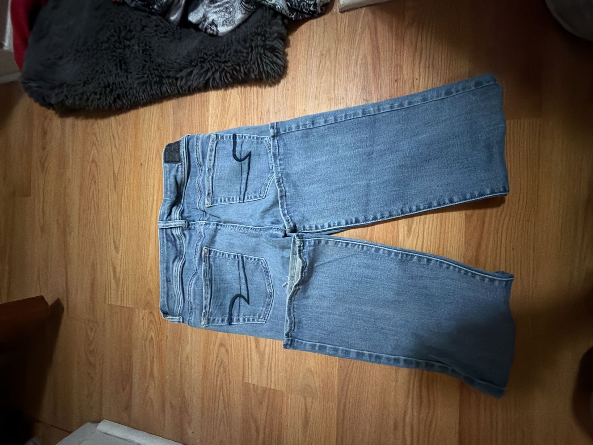 American Eagle Outfitters Women's Super Stretch Blue Denim Jeans Size 10 Regular 2