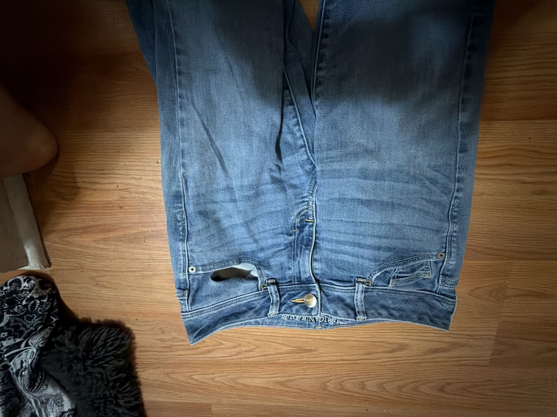 American Eagle Outfitters Women's Super Stretch Blue Denim Jeans Size 10 Regular 5