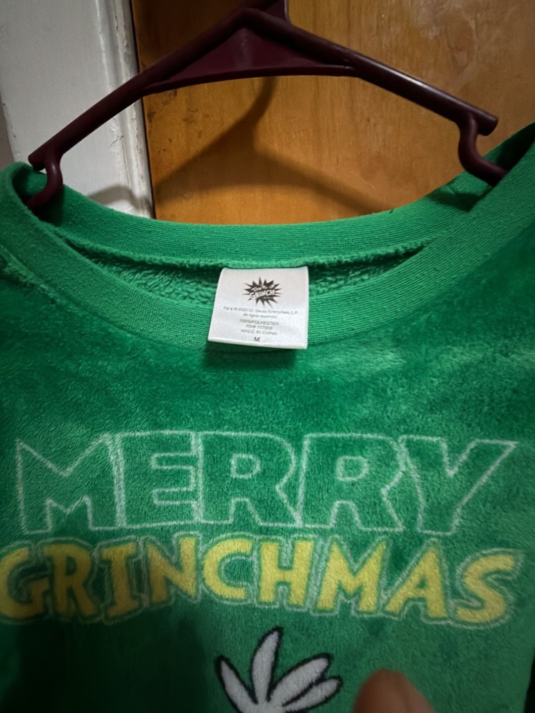 Dr. Seuss The Grinch Merry Grinchmas Plush Fleece Graphic Crewneck Sweatshirt 3