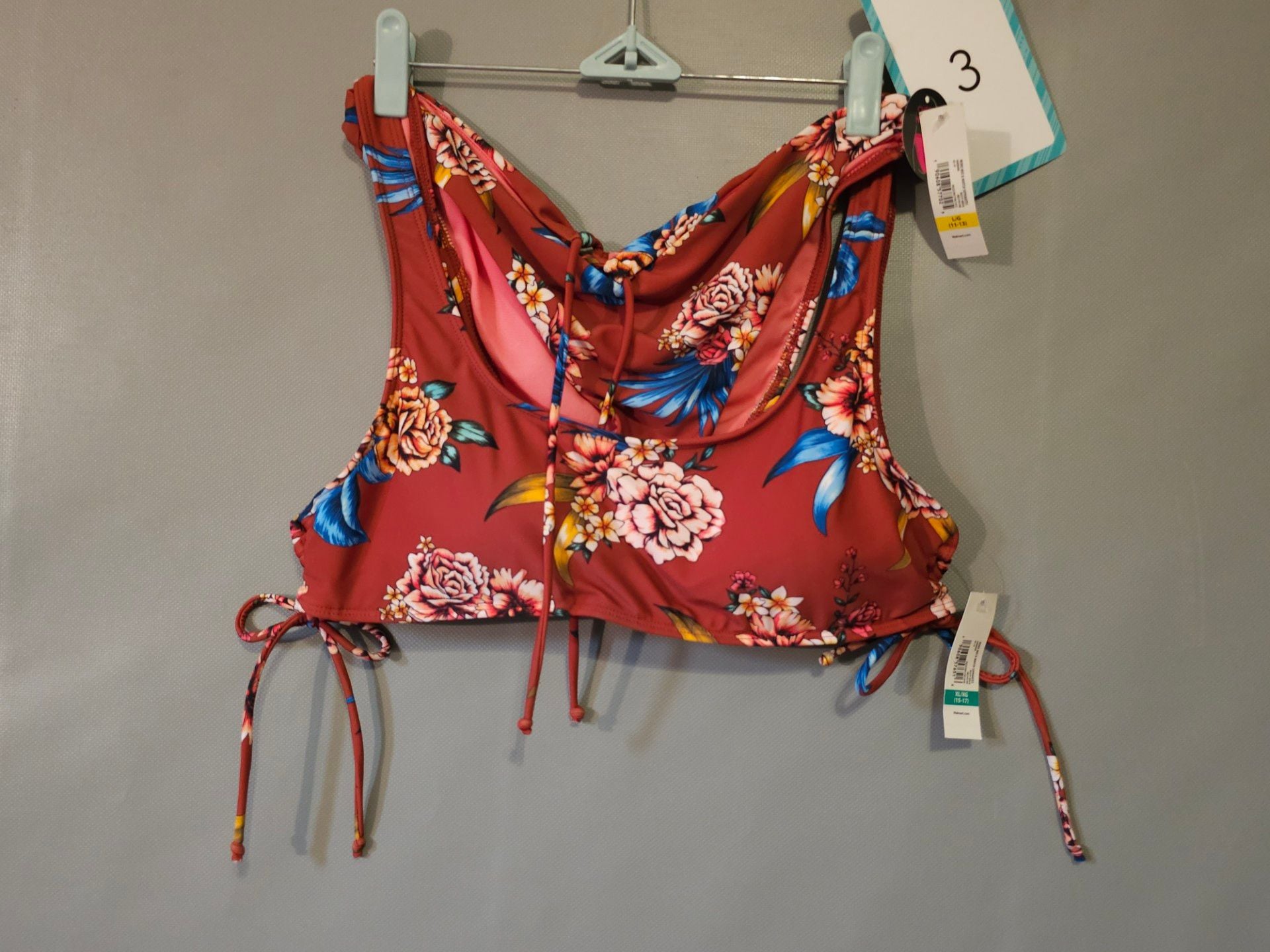 No Boundaries Mix & Match Separates Floral High Neck Bikini Top 2