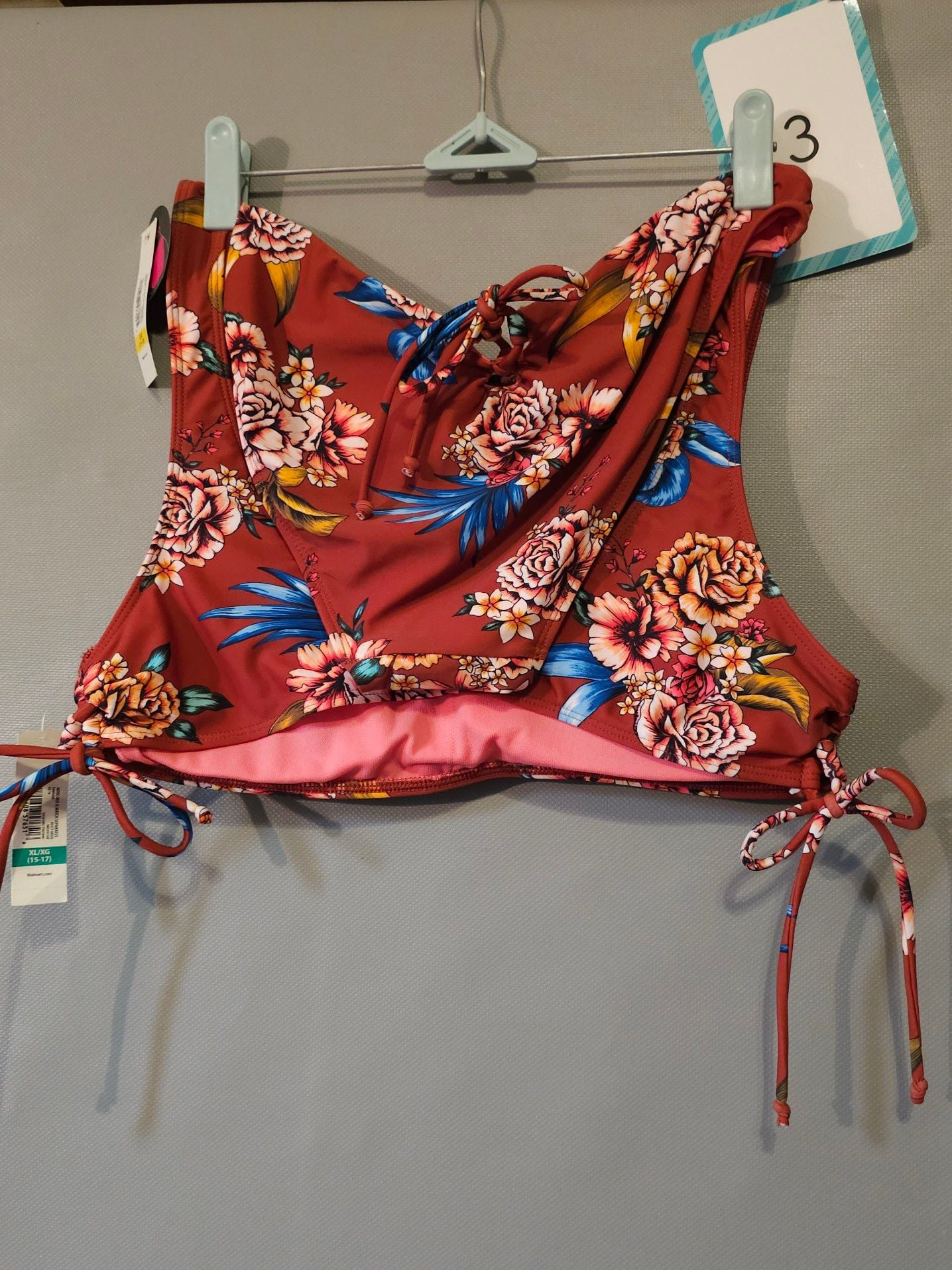 No Boundaries Mix & Match Separates Floral High Neck Bikini Top 5