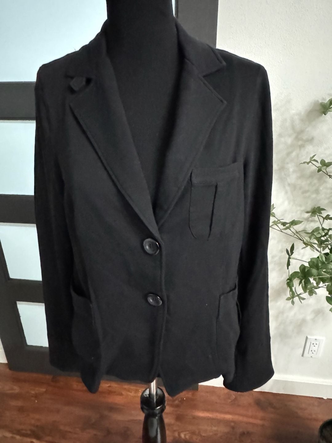 Sanctuary Clothing Los Angeles Black Cotton Blend Blazer Jacket 2
