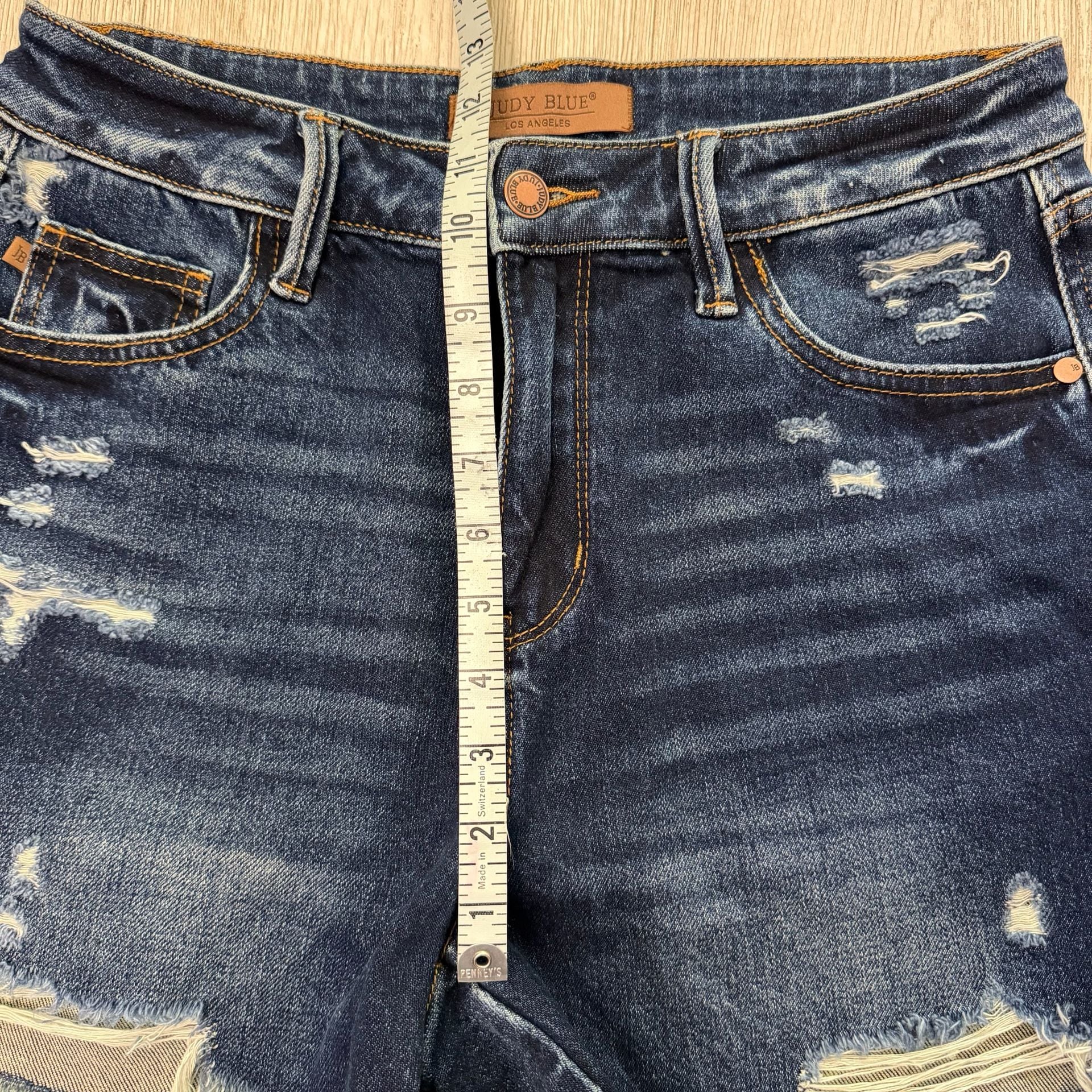Judy Blue Size L Denim Jean Shorts 5