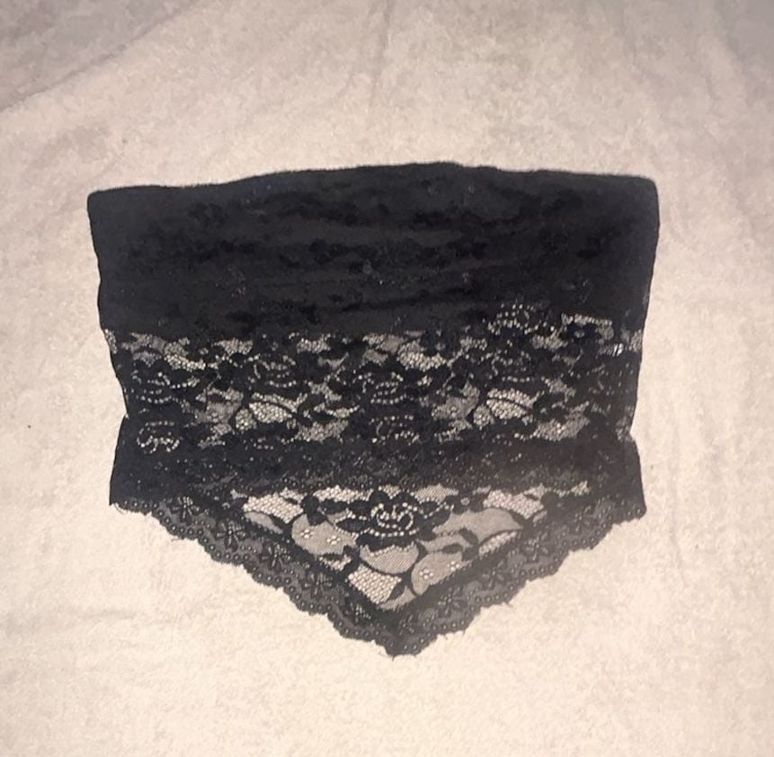 Intimately Free People Black Floral Lace Bandeau Bra Top 1