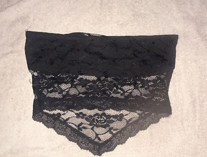 Intimately Free People Black Floral Lace Bandeau Bra Top 2