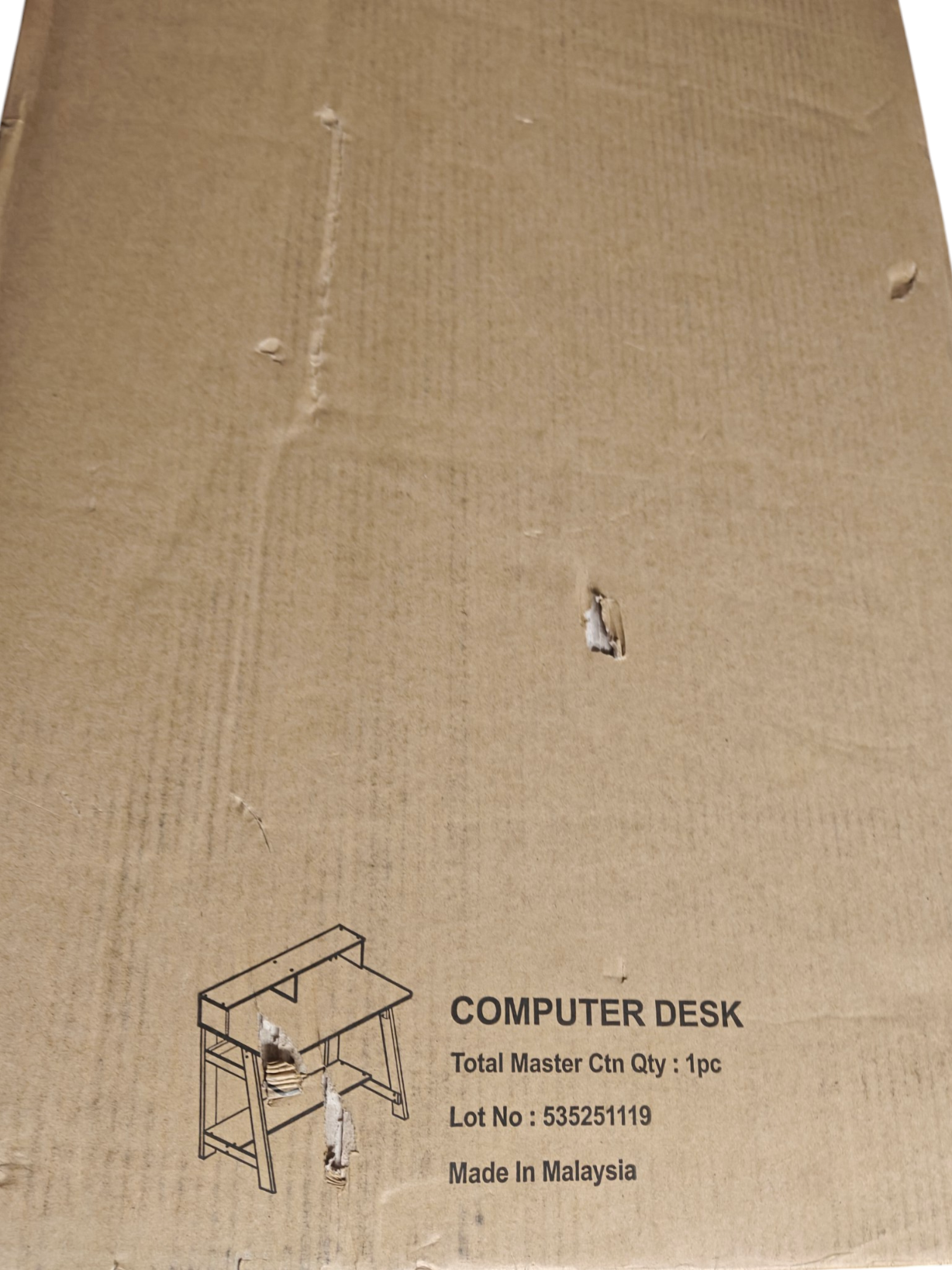 Brand New in box A Frame Computer Desk, Dark Walnut Riser Foot Rest Bottom Shelf 6