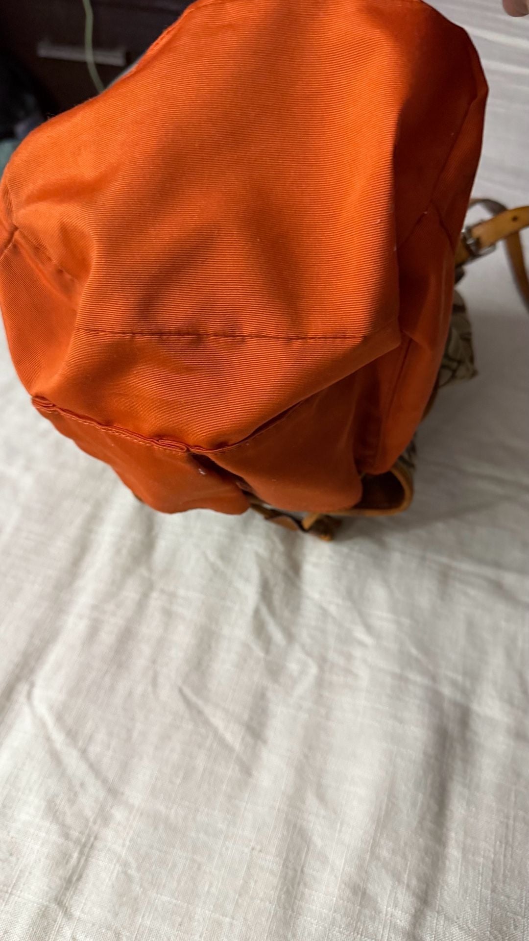 Coach Signature C Jacquard Canvas and Leather Small Backpack 11