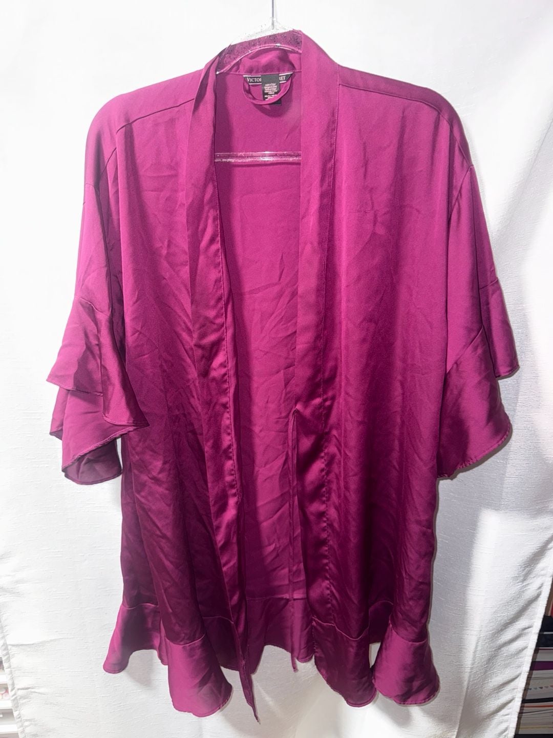 Victoria's Secret Satin Flounce Kimono Robe 1