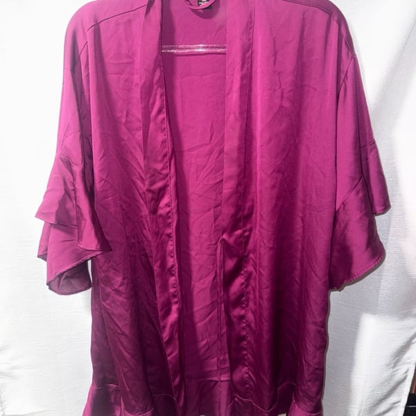 Victoria's Secret Satin Flounce Kimono Robe