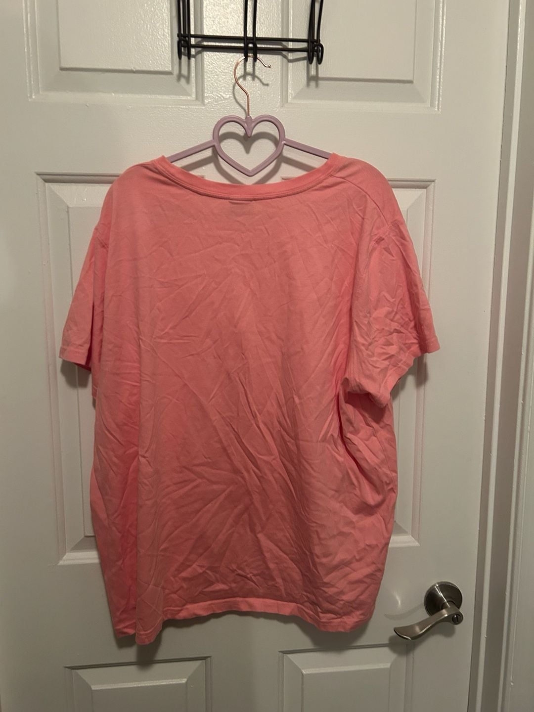 L.L.Bean Women's Solid Pink 100% Cotton Short Sleeve Crewneck T-Shirt 4