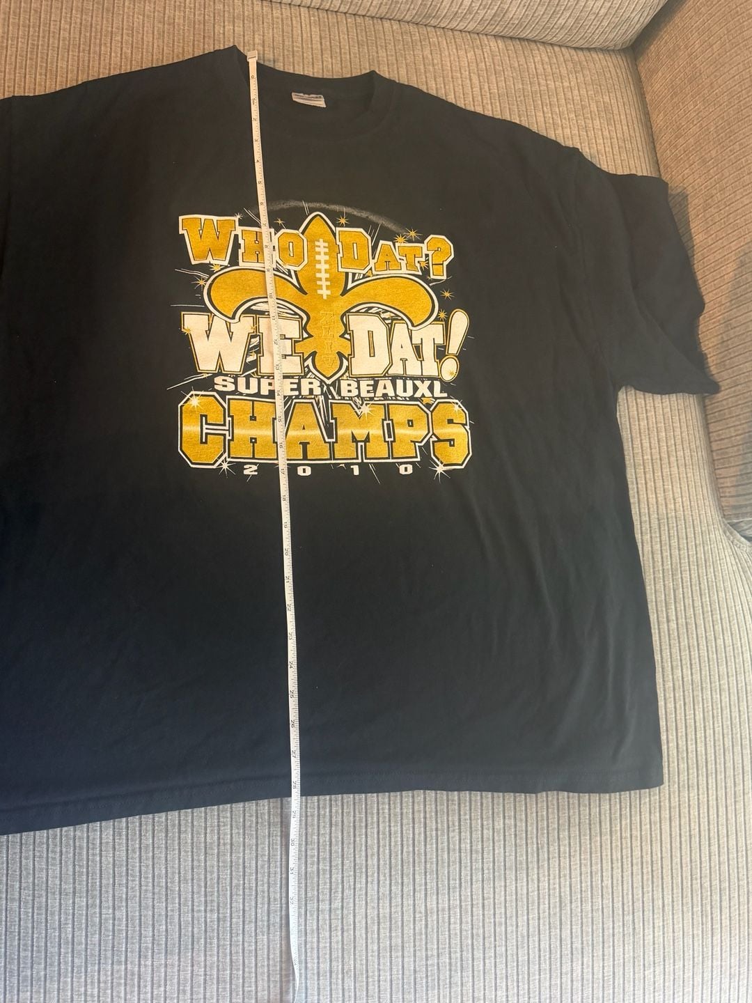 Vintage 2010 New Orleans Saints Super Bowl XLIV Champions Who Dat T-Shirt 4