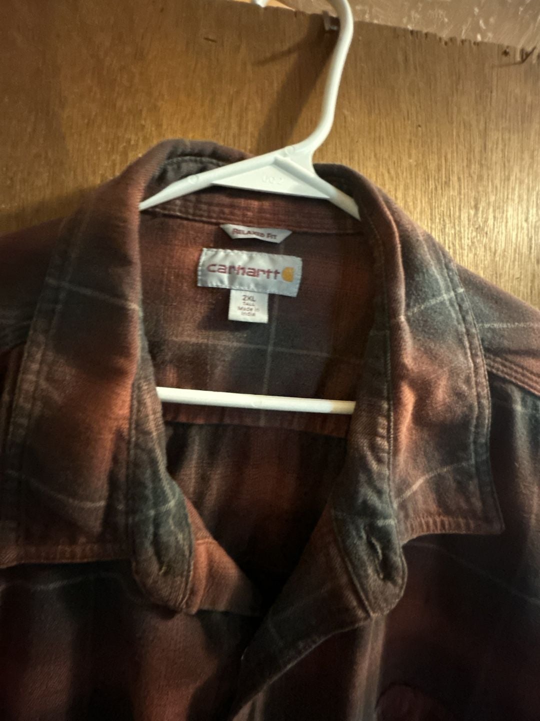 Carhartt Relaxed Fit Plaid Flannel Long Sleeve Shirt 2