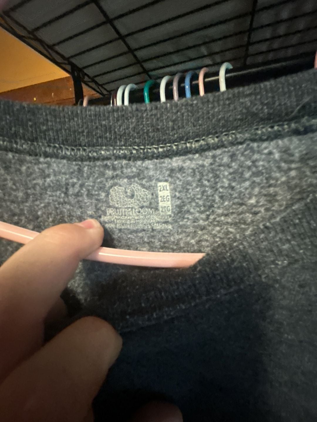Fruit of the Loom Men's Charcoal Grey Crewneck Sweatshirt 2