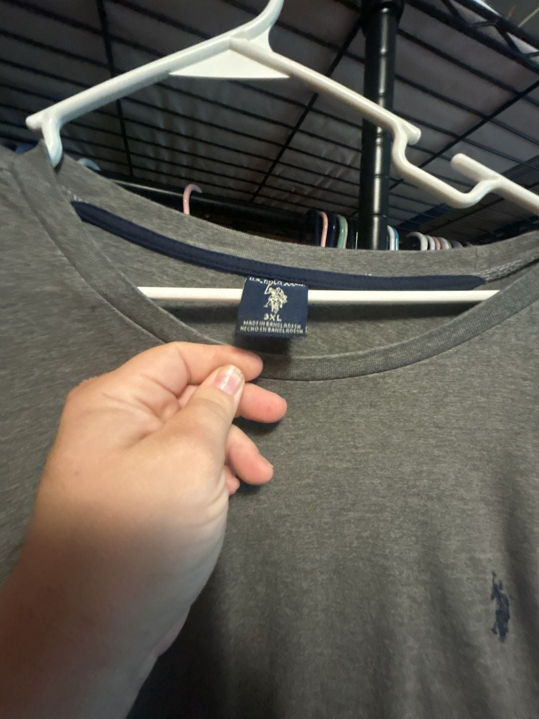 U.S. Polo Assn. Men's Long Sleeve Crew Neck T-Shirt, Heather Grey, Size 3XL 2