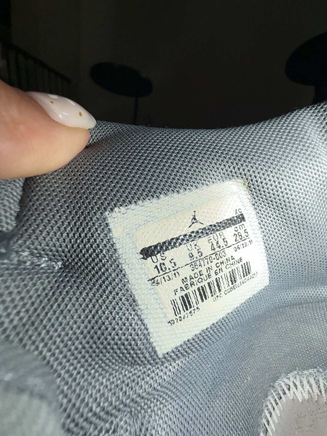 Air Jordan 1 Retro Phat 'Carbon Fiber' Cool Grey/Imperial Blue (364770-003) 7