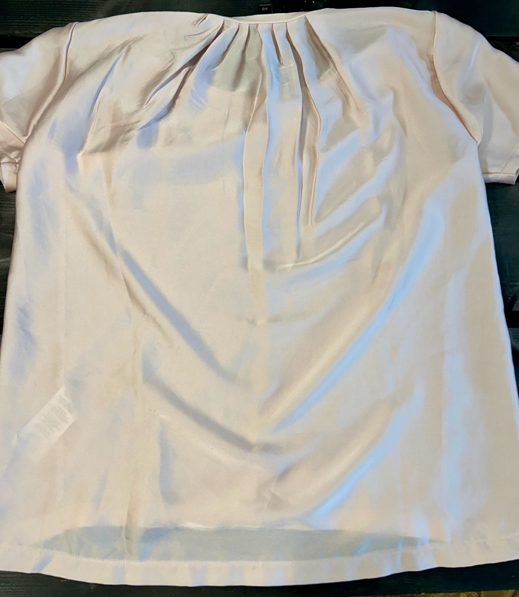 J.Crew Pink Pleated Back Silk-Front Short Sleeve Tee, Style C2420 5