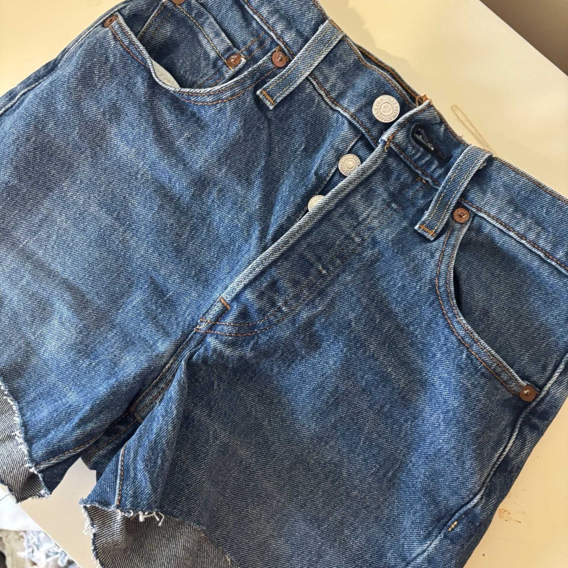 Levi's Premium 501 Original Button-Fly Cut-Off Denim Shorts 4
