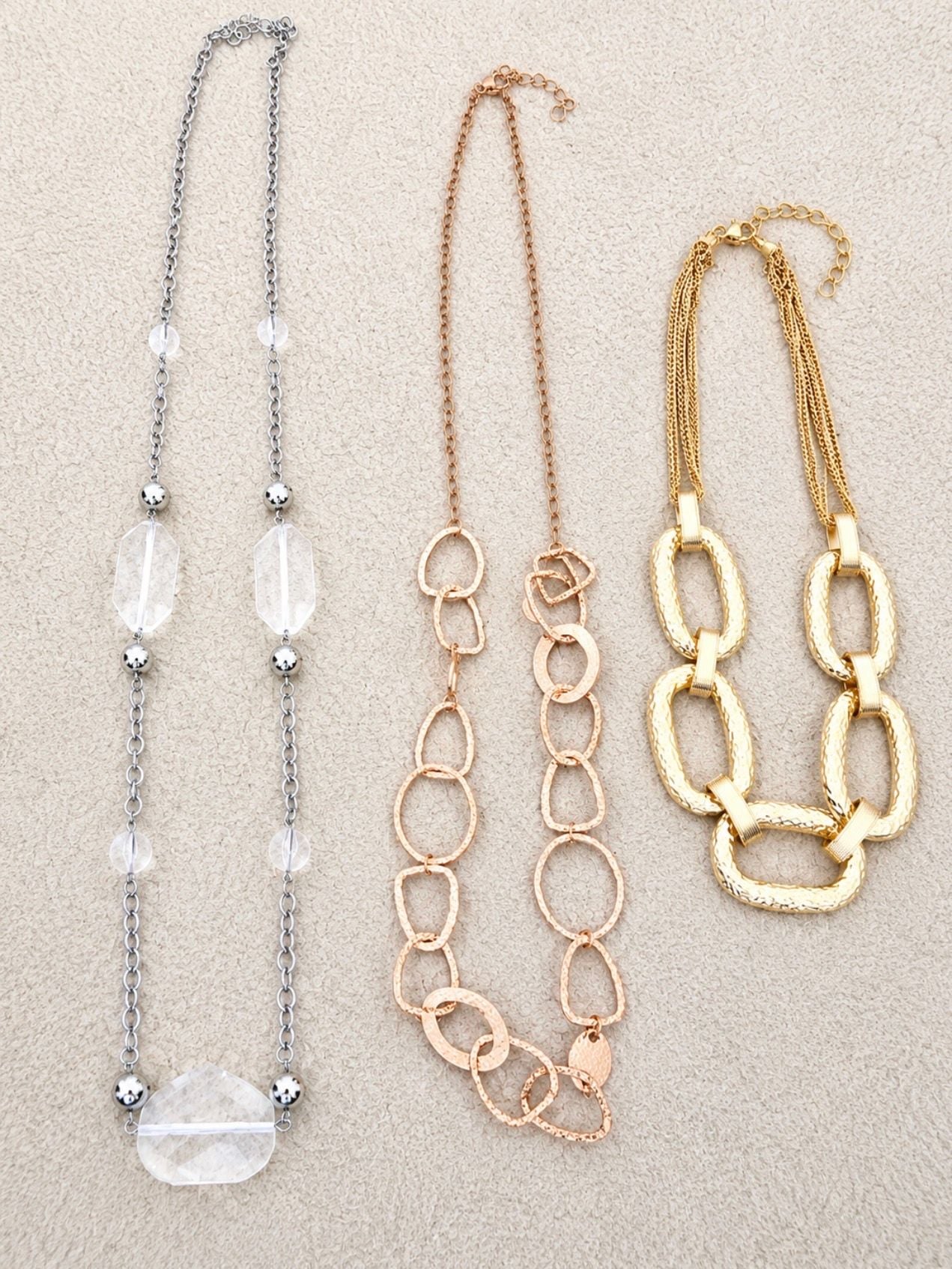 Paparazzi Statement Necklace Bundle Gold Silver Rose Gold Fashion Jewelry Lot 2
