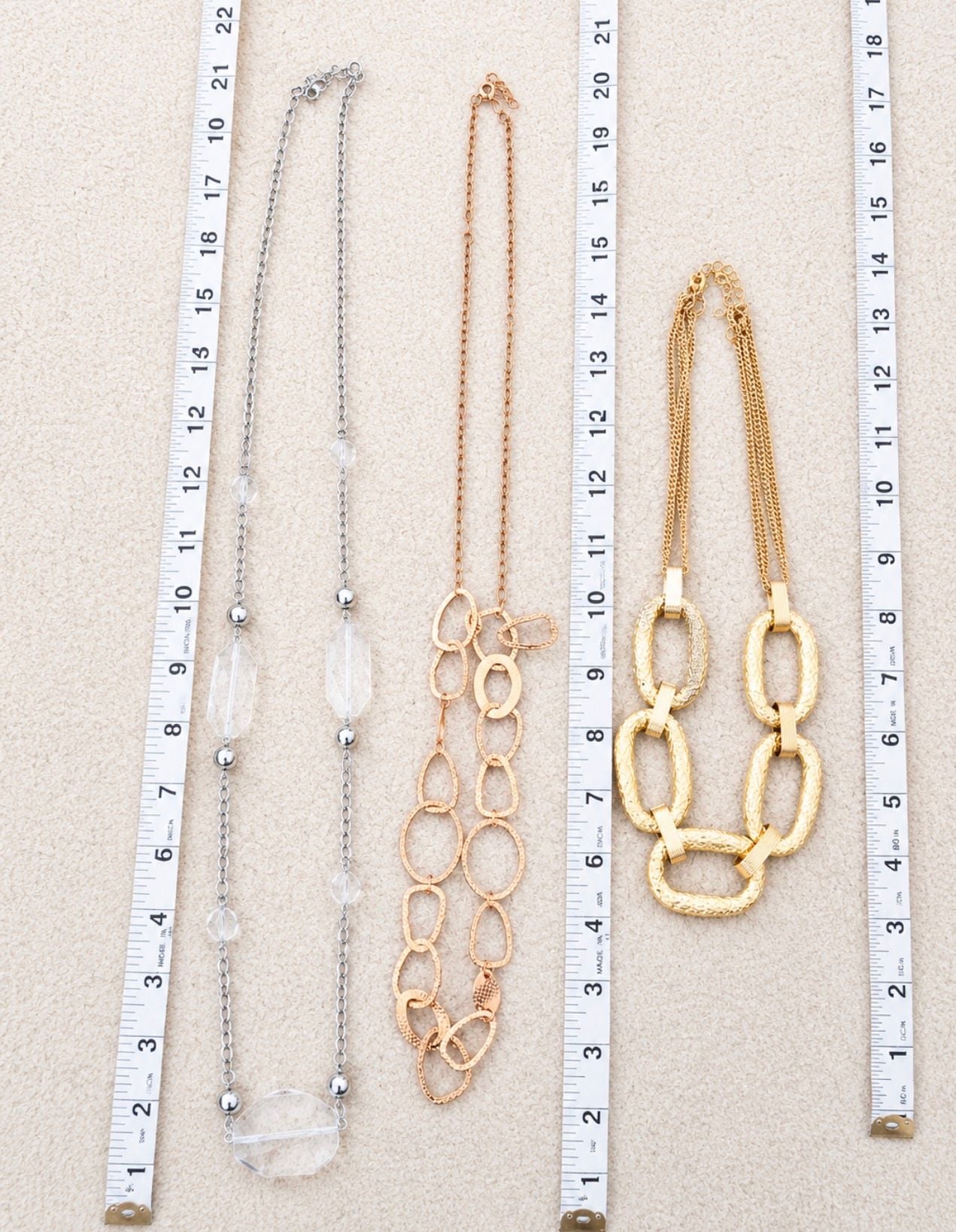 Paparazzi Statement Necklace Bundle Gold Silver Rose Gold Fashion Jewelry Lot 3