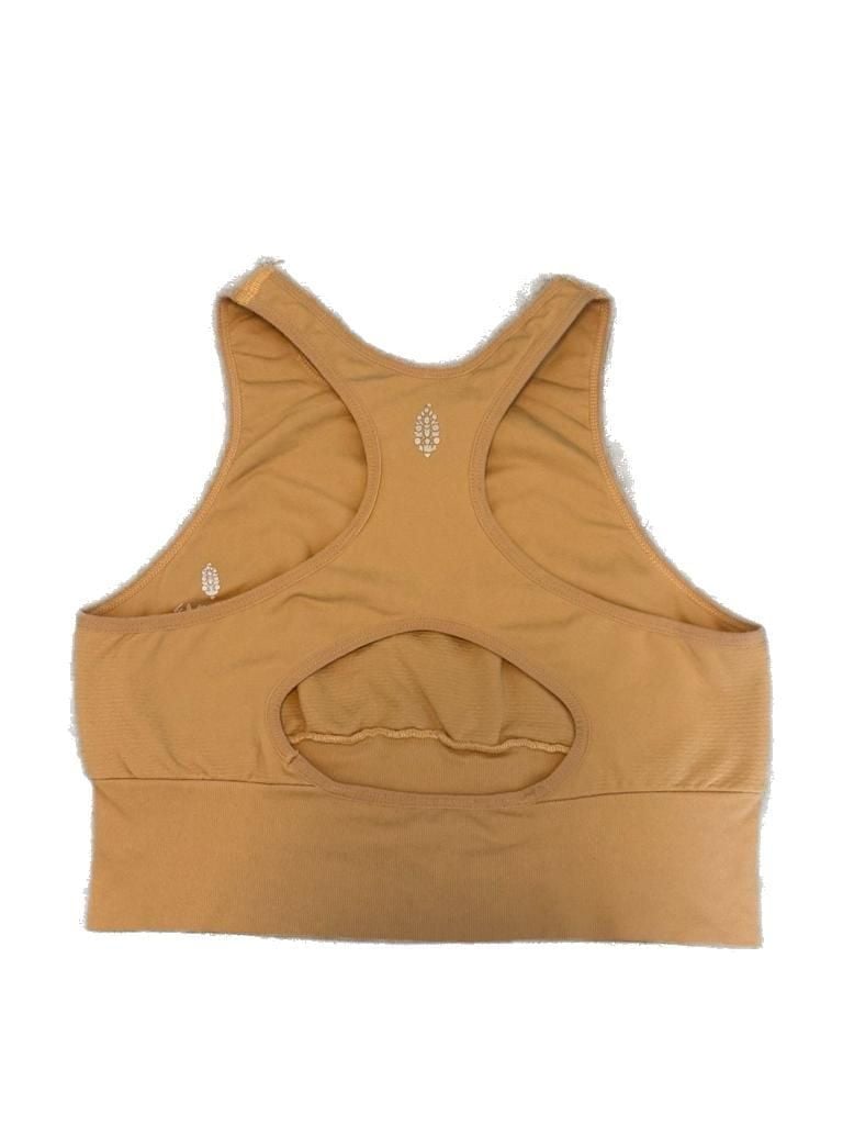 Free People Movement Good Karma Racerback Sports Bra in Gold Rush 2