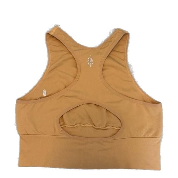 Free People Movement Good Karma Racerback Sports Bra in Gold Rush