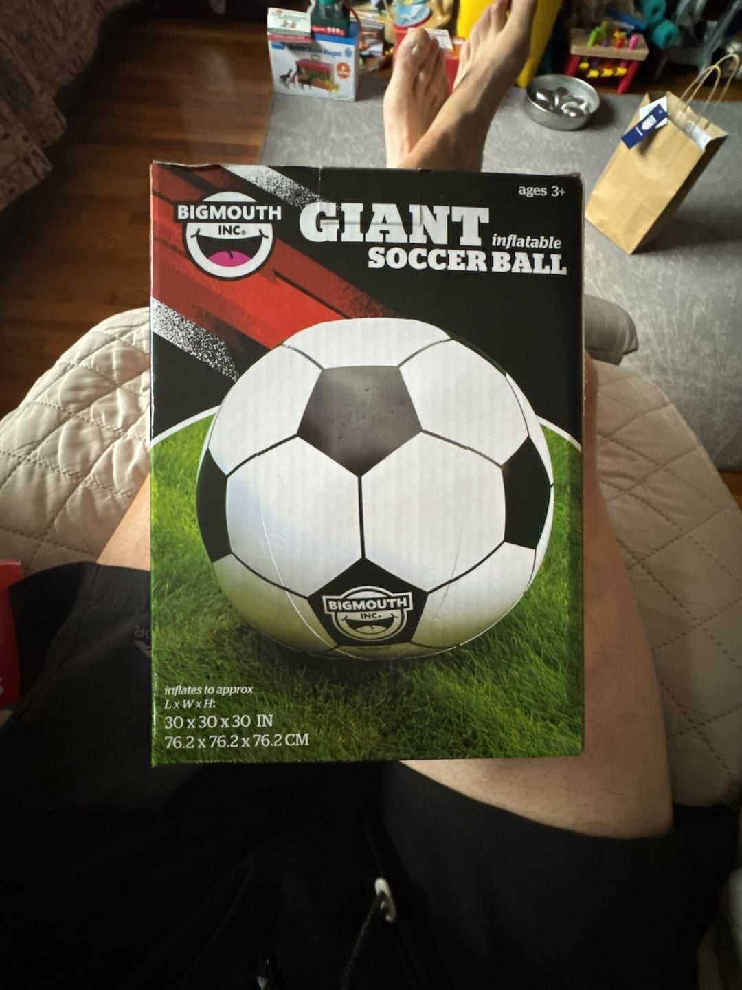Unopened, Unused. BigMouth Inc. Giant Inflatable Soccer Ball 30-Inch 1