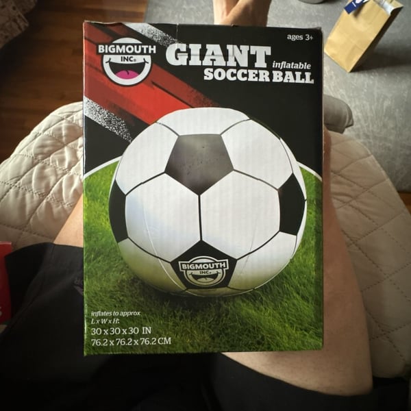 Unopened, Unused. BigMouth Inc. Giant Inflatable Soccer Ball 30-Inch