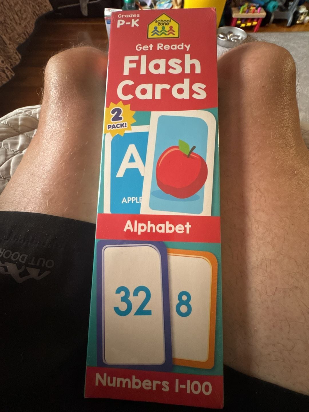 School Zone Get Ready Flash Cards 2-Pack Alphabet and Numbers 1-100 1