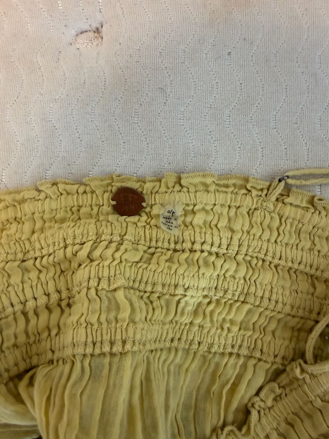 FP One Smocked Button-Front Crop Camisole Top 3