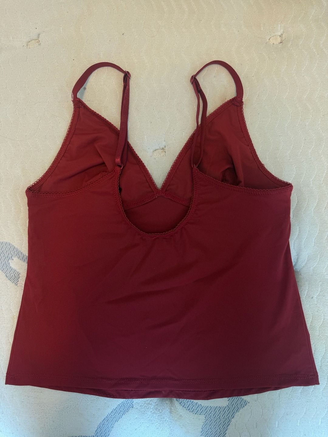Out From Under Je T'aime Mesh Cropped Cami in Red 4