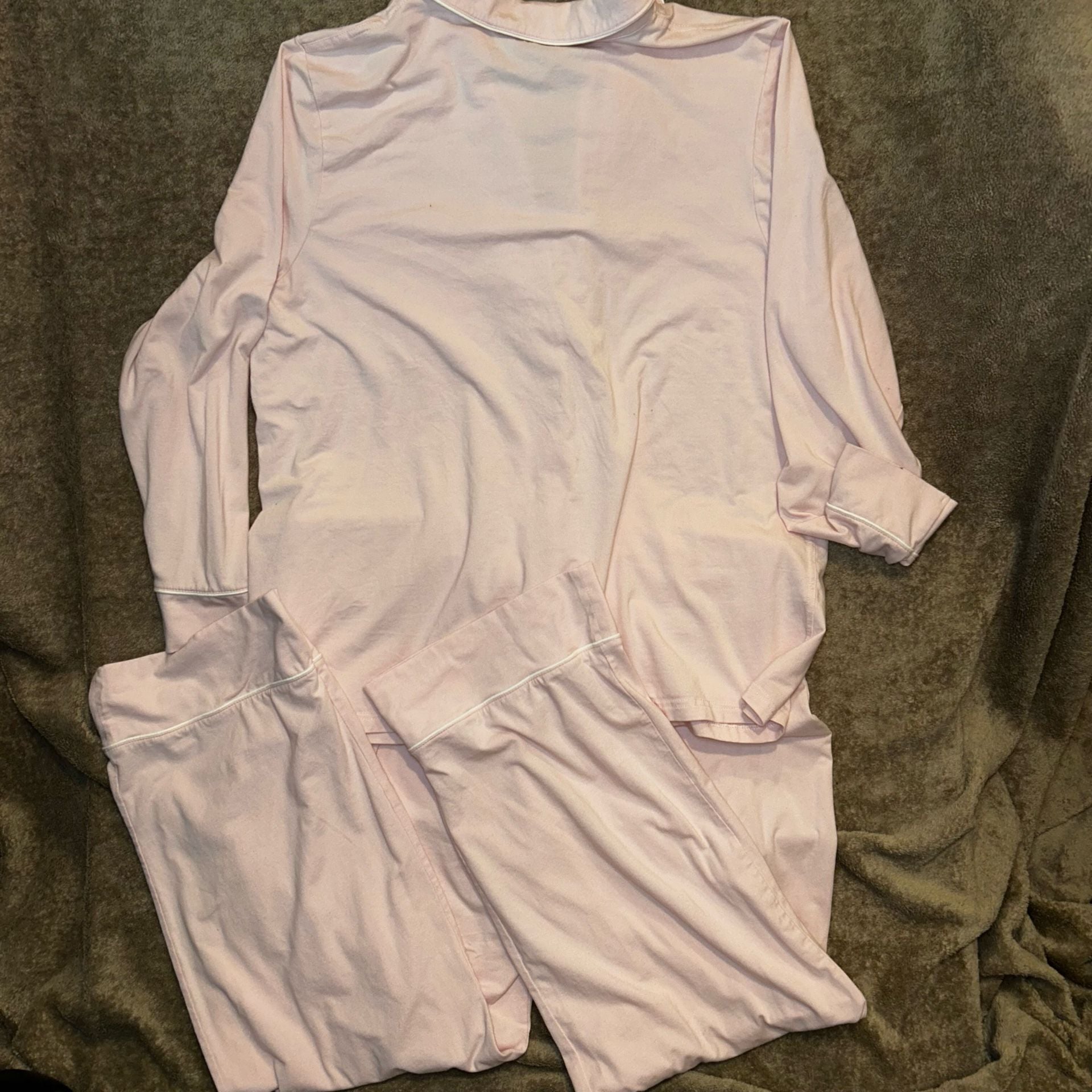 Amazon Essentials Women's Long Sleeve Button-Down Cotton Pajama Set Size XL 7