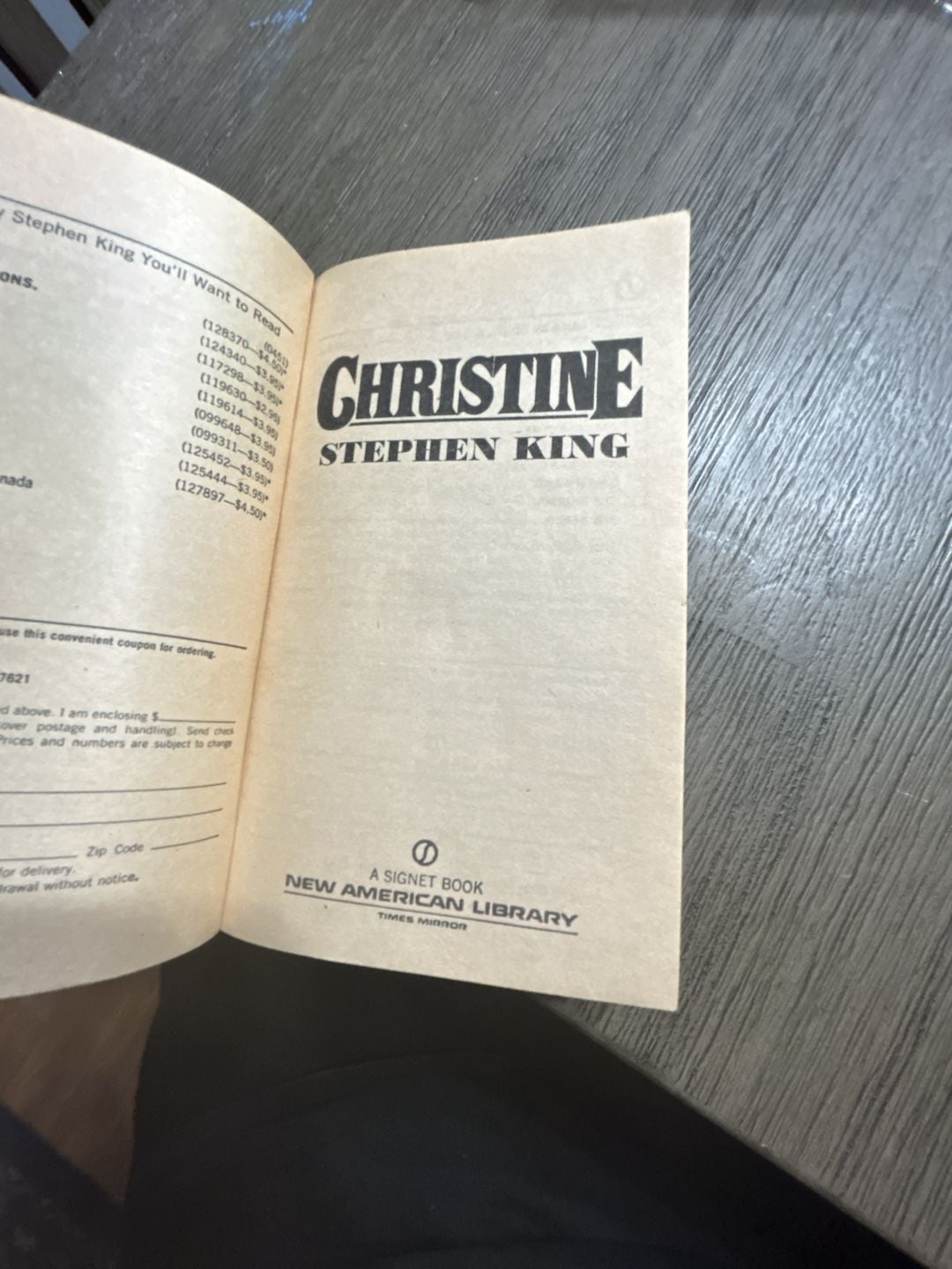 Stephen King Christine First Edition 1st Printing 1983 VIKING Press PRICE 5