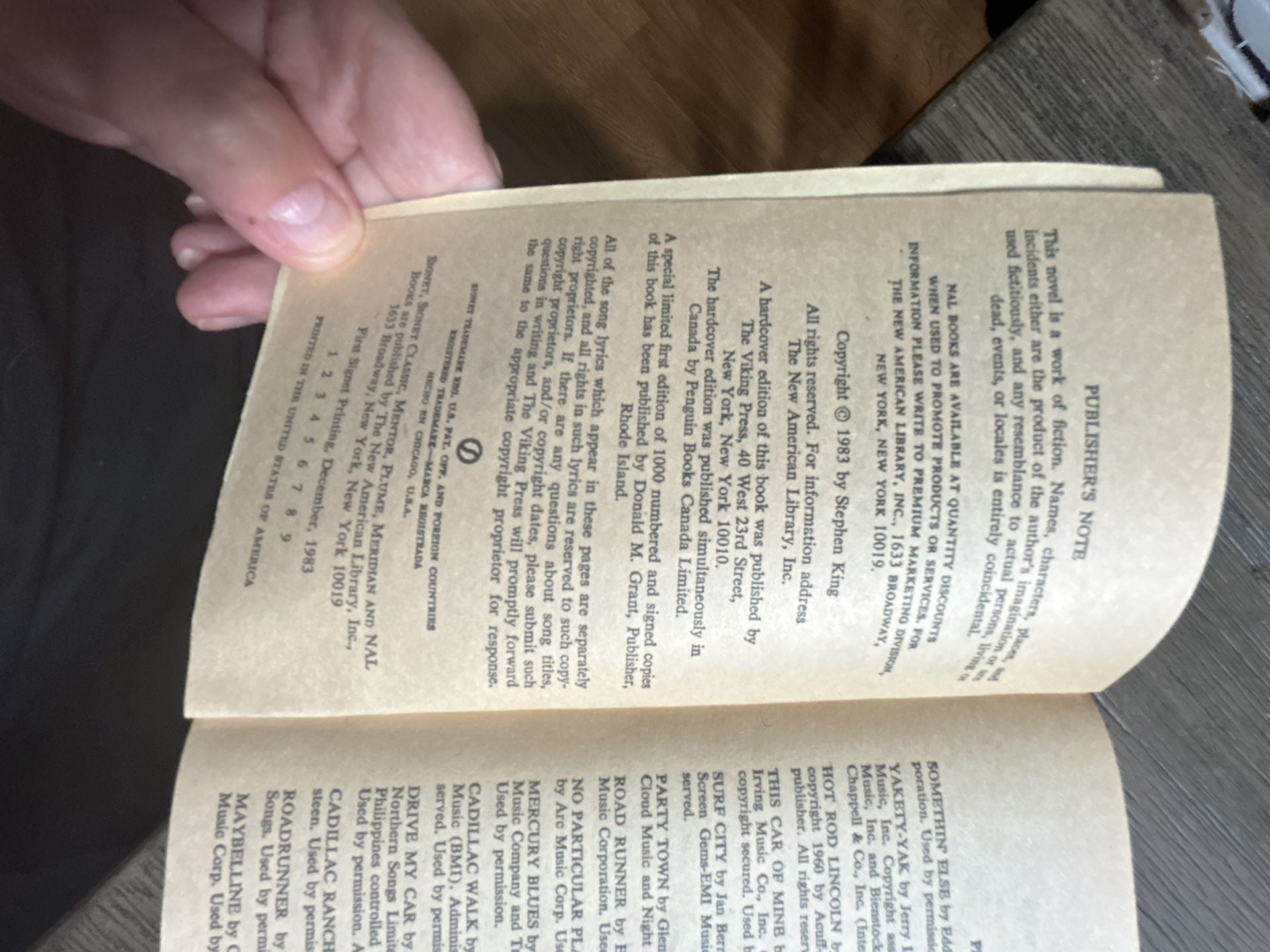 Stephen King Christine First Edition 1st Printing 1983 VIKING Press PRICE 6