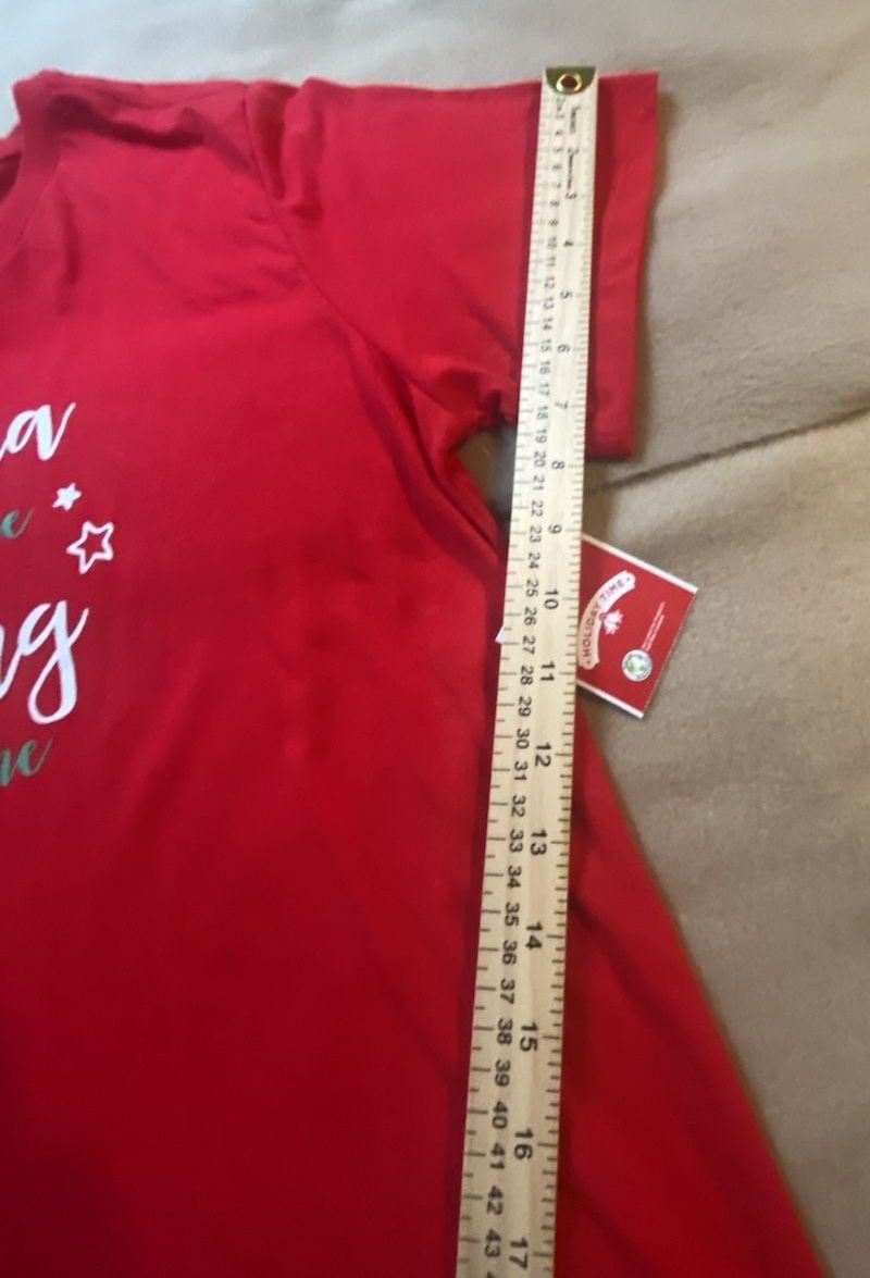 Holiday Time Women's 'Grandma Christmas T-Shirt, Red, Size XL (16-18) 7
